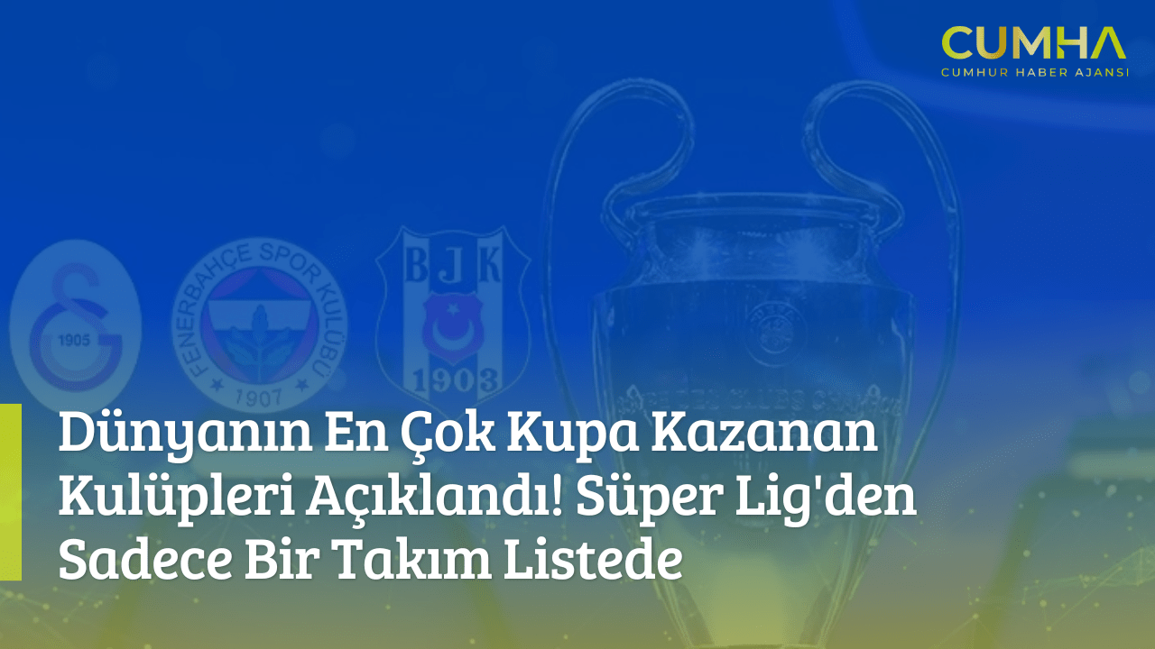 Dünyanın En Çok Kupa Kazanan Kulüpleri Açıklandı! Süper Lig'den Sadece Bir Takım Listede