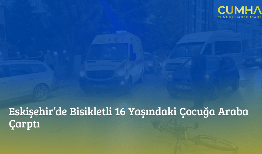 Eskişehir'de yaya geçidinden bisikletiyle