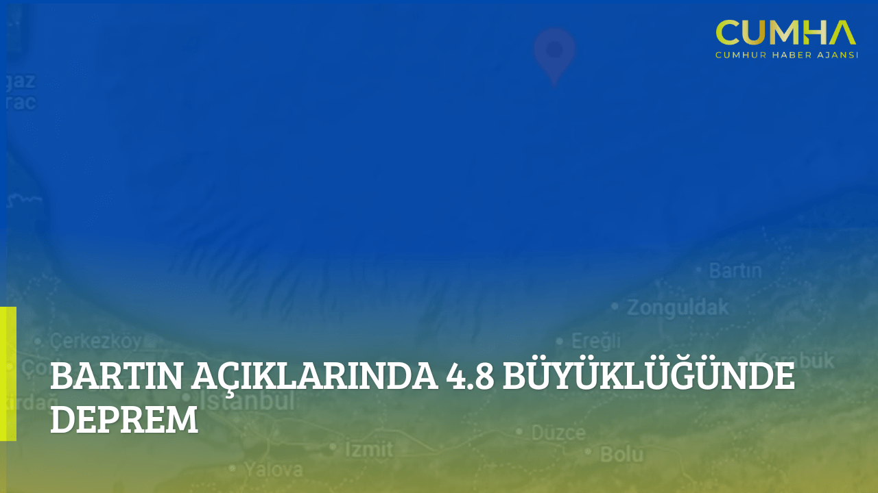 Bartın Açıklarında 4.8 Büyüklüğünde Deprem