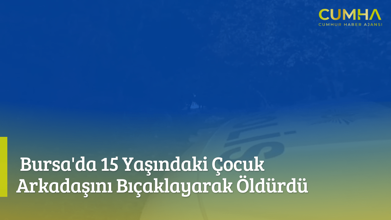 Bursa'da 15 Yaşındaki Çocuk Arkadaşını Bıçaklayarak Öldürdü
