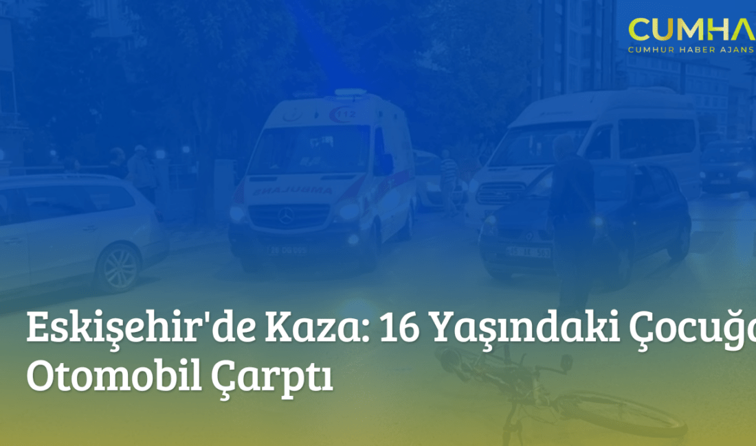 Eskişehir'de yaya geçidinden bisikletiyle