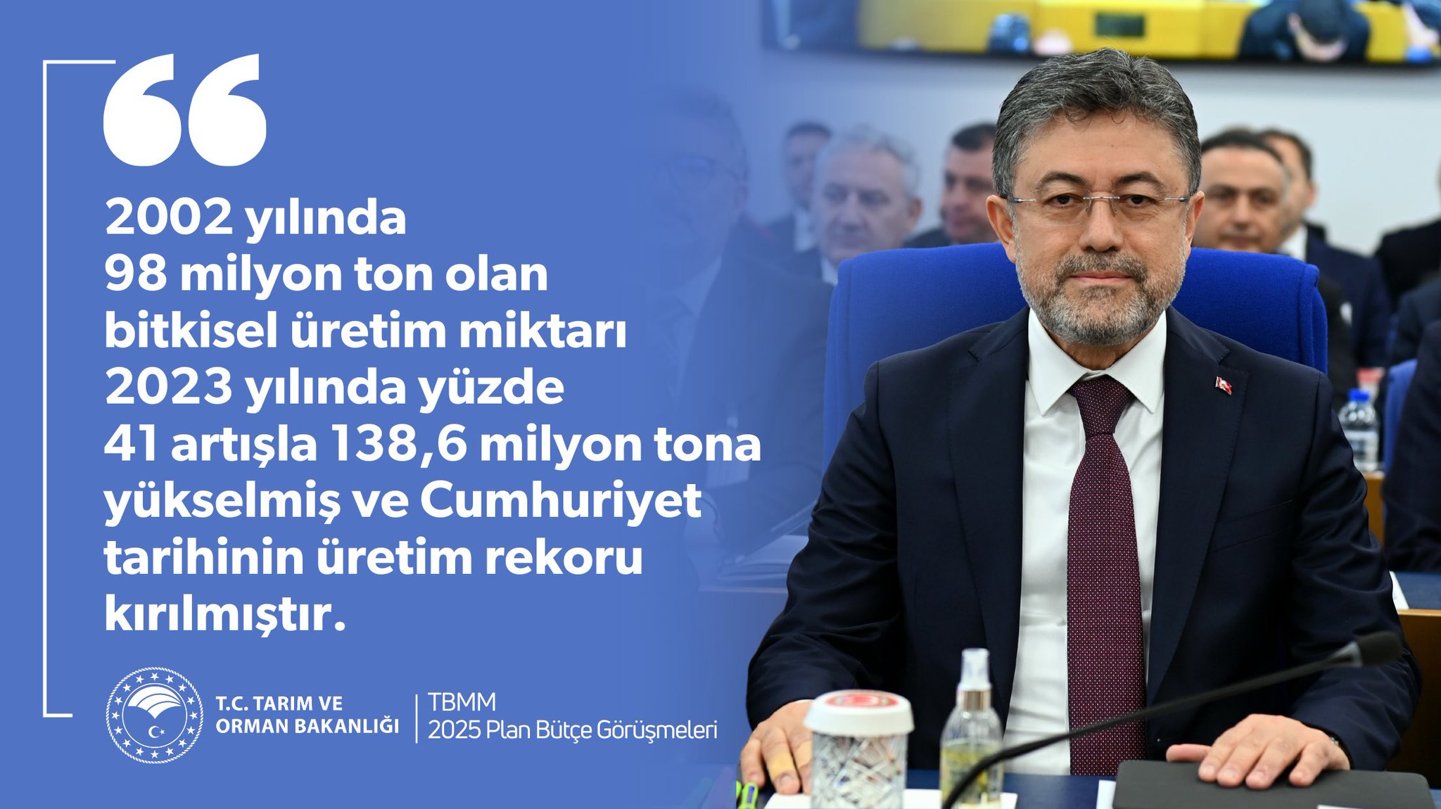 Bakan İbrahim Yumaklı, Bitkisel Üretim Artışını Açıkladı: Cumhuriyet Tarihinin Rekoru Kırıldı