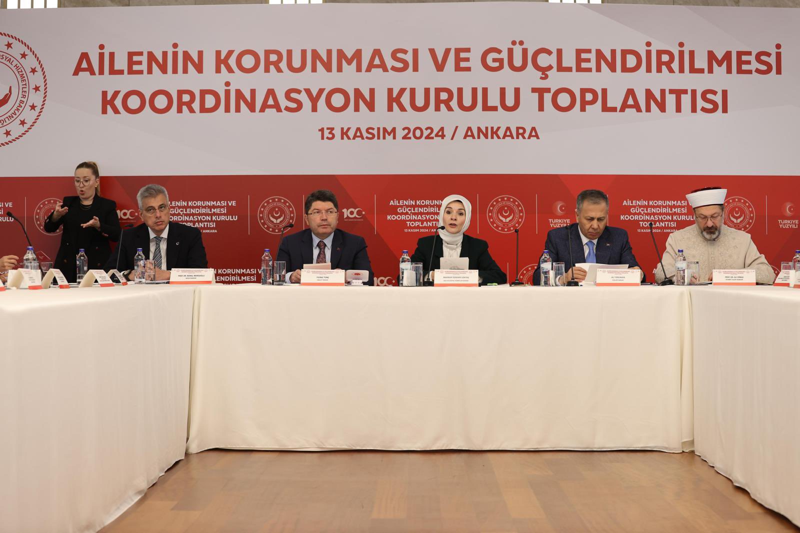 Sağlık Bakanı Prof. Dr. Kemal Memişoğlu, Ailenin Korunması ve Güçlendirilmesi Koordinasyon Kurulu Toplantısına Katıldı