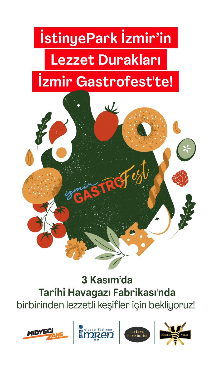 İzmir Gastro Fest 7. kez gerçekleşecek  İstinyePark İzmir Lezzetleri İzmir Gastro Fest’te…