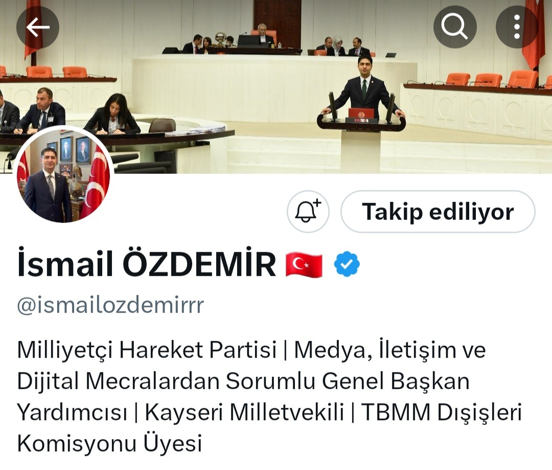 MHP Kayseri Milletvekili İsmail Ozdemir'i Tebrik Ederim 