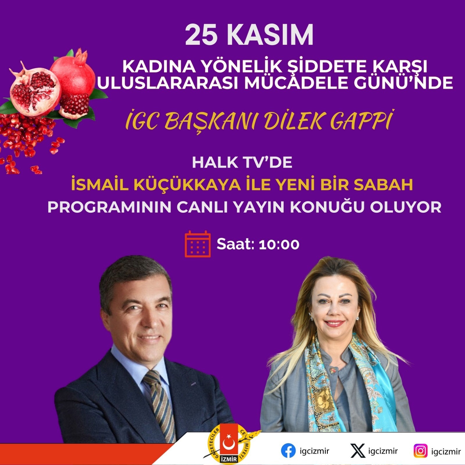 BAŞKAN GAPPİ 25 KASIM’DA HALK TV CANLI YAYININA ÇIKIYOR