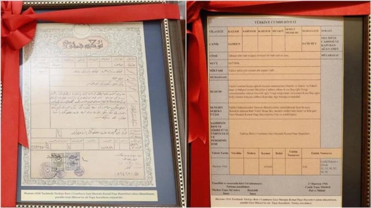 Gazi Mustafa Kemal Atatürk Adına Ait Tapu Senedi Bulundu