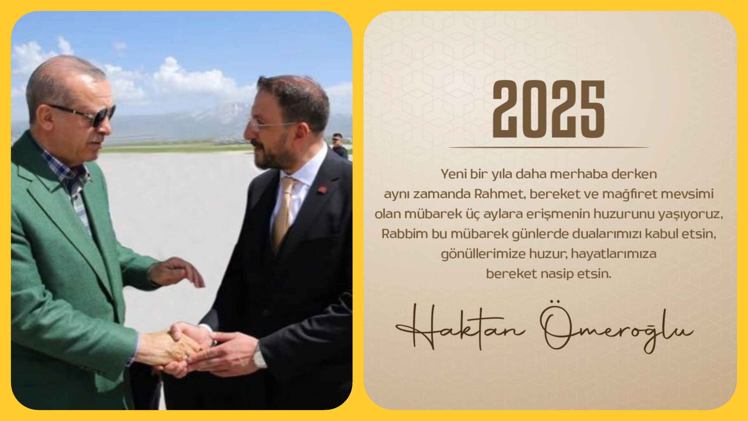 Ak Parti Merkez Teşkilat Koordinatörü Haktan Ömeroğlu’ndan 2025 Mesajı