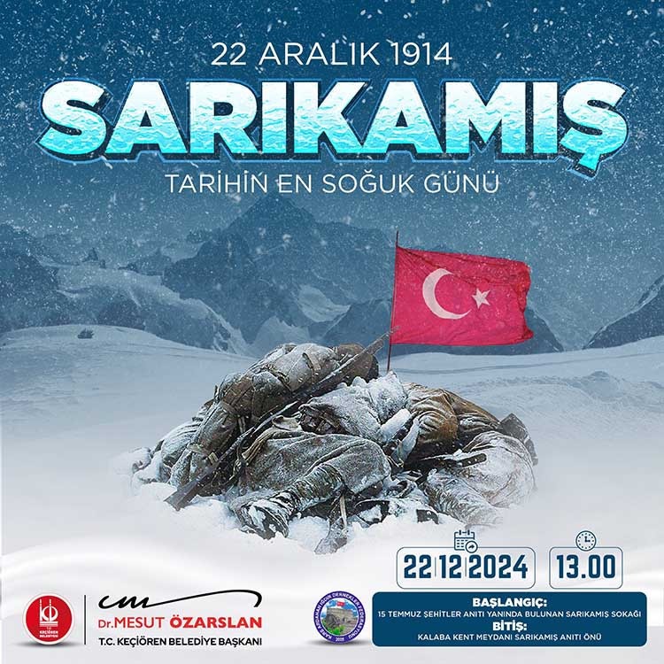 Keçiören Belediyesi’nden Sarıkamış Şehitleri İçin Anma Yürüyüşü