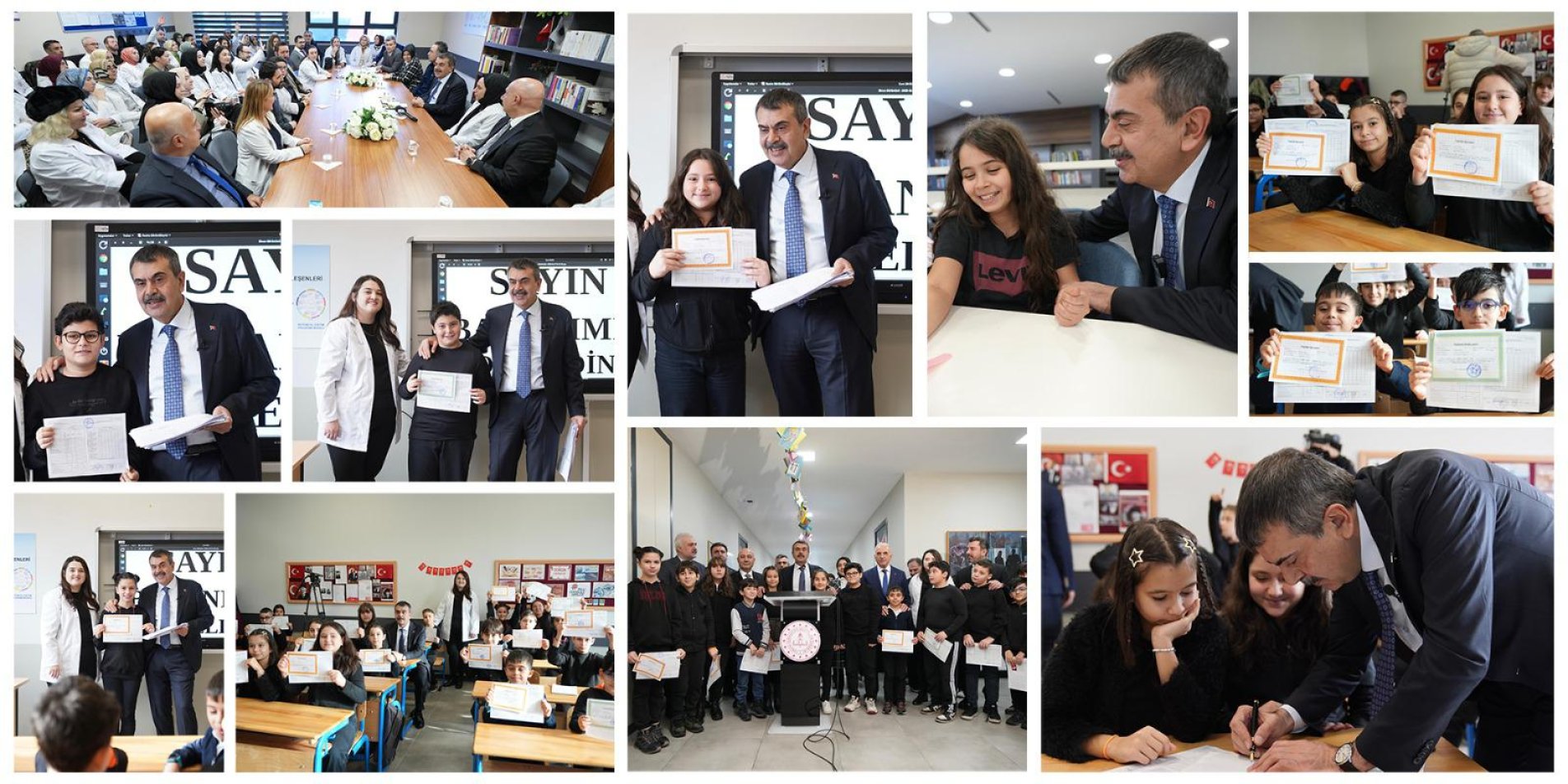 BAKAN TEKİN, ÖĞRENCİLERİN KARNE HEYECANINA ORTAK OLDU