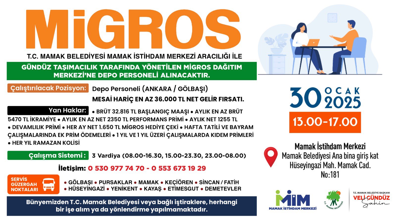 Mamak Belediyesi'nden İstihdam Atağı: Migros Depo Personeli Alımı Başlıyor!