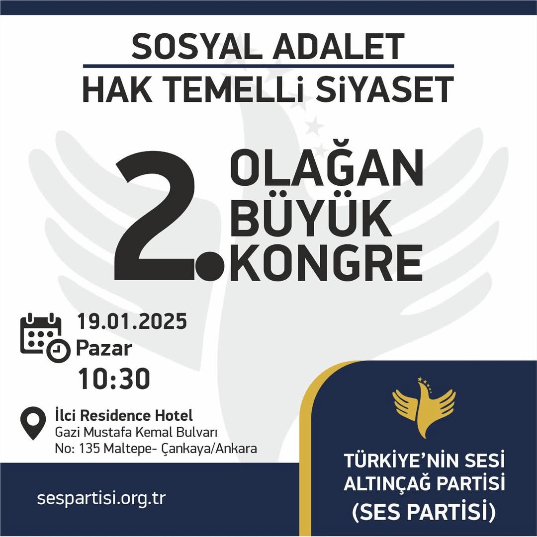 SES Partisi 2. Olağan Büyük Kongresi Düzenleniyor