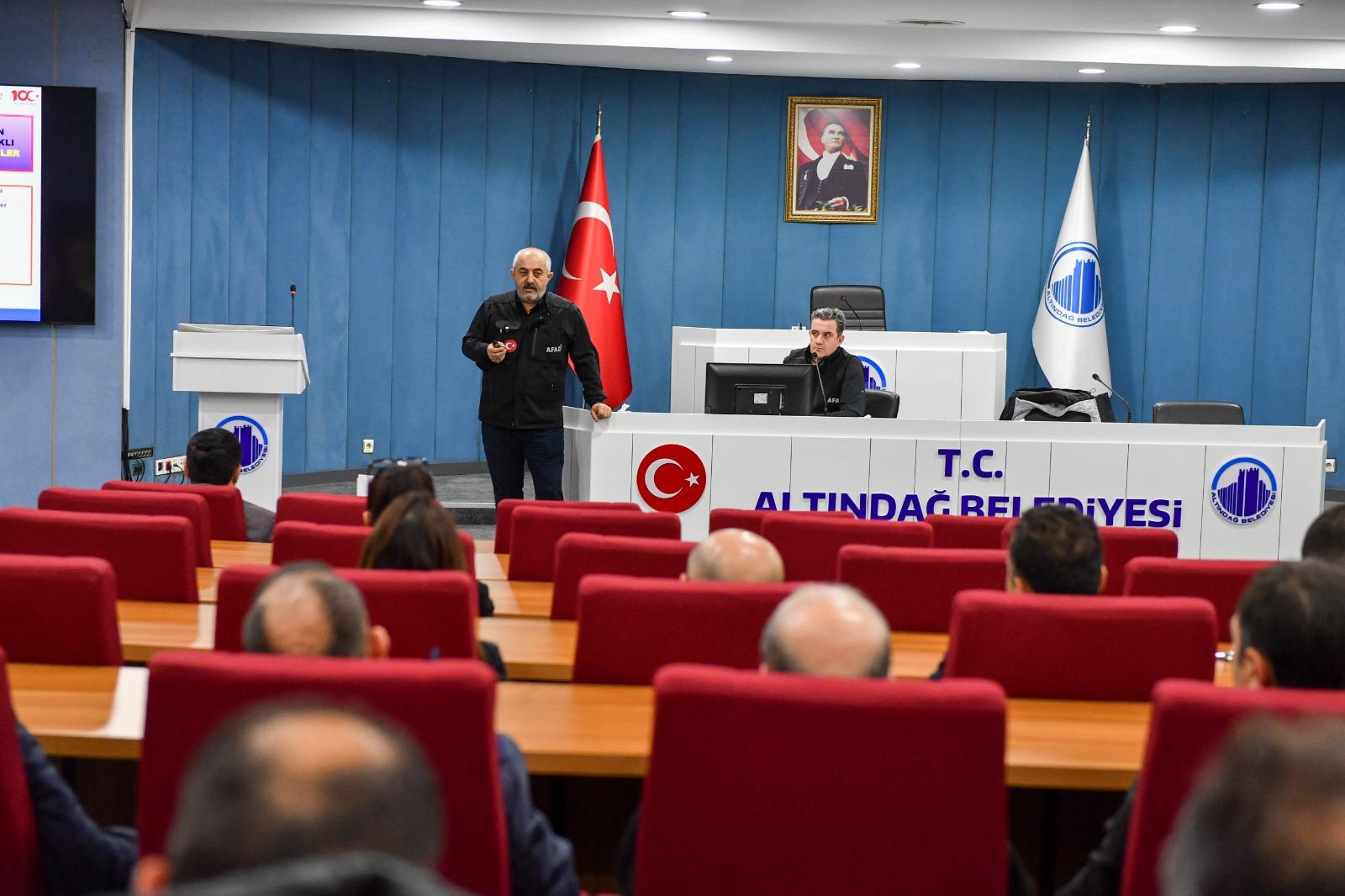 Altındağ Belediyesi'nde Salı Sohbetleri'nde Bu Haftanın Gündemi: Afet Farkındalığı
