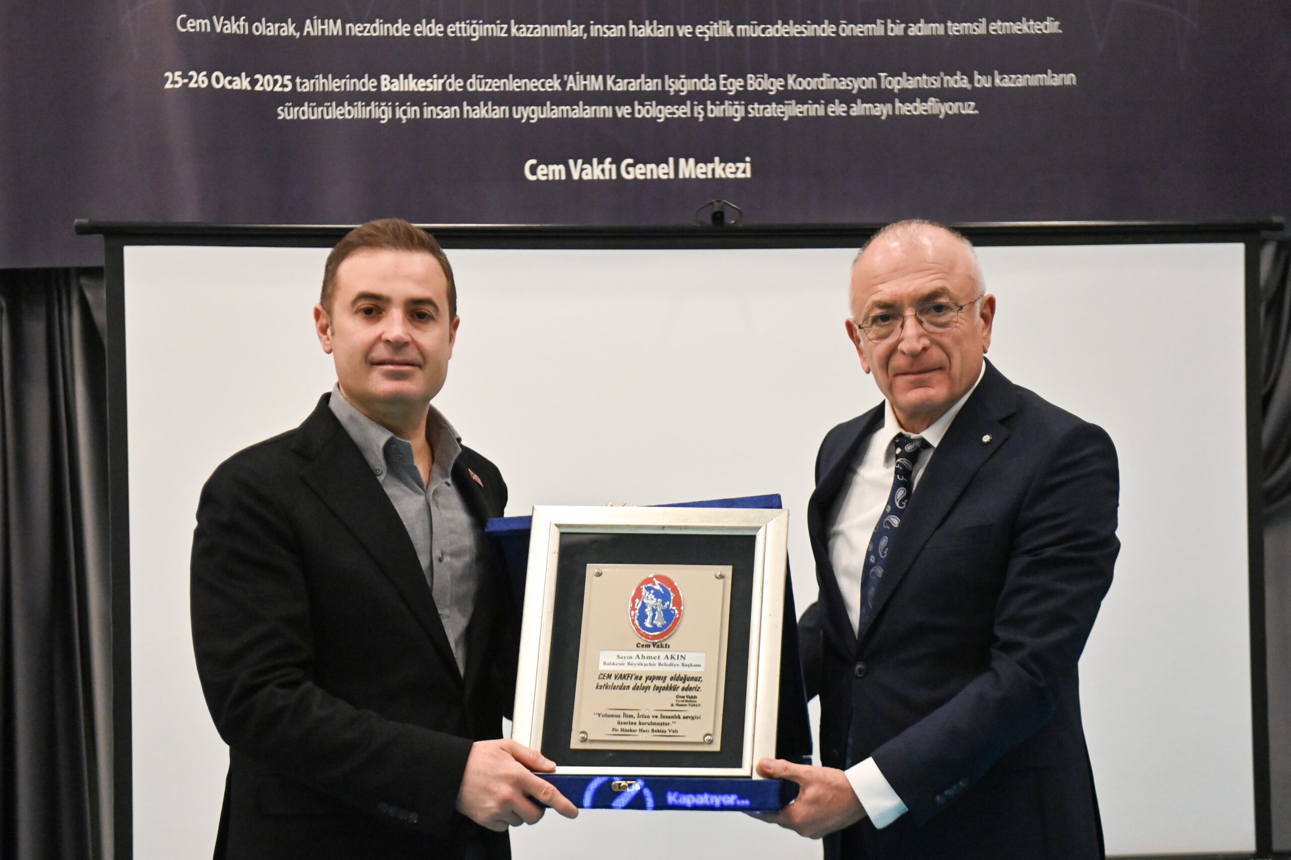 Cem Vakfı Ege Bölge Koordinasyonu Balıkesir’de toplandı  Başkan Akın: “Cemevlerine yasal güvence sağlanmalıdır”