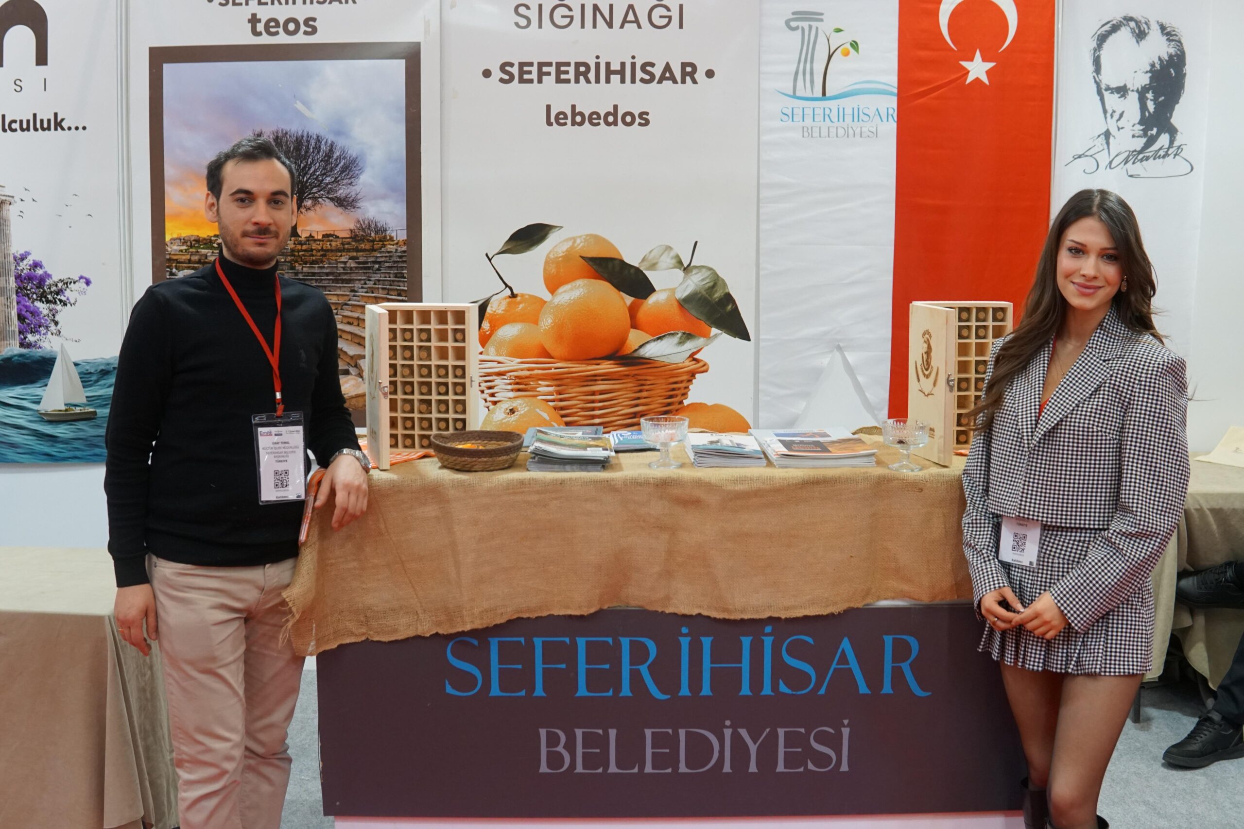 Seferihisar Belediyesi, ilçesinin yerel tarım ürünleri ve 3000 yıllık tarihi geçmişiyle Emitt Fuarı’nda yerini aldı.