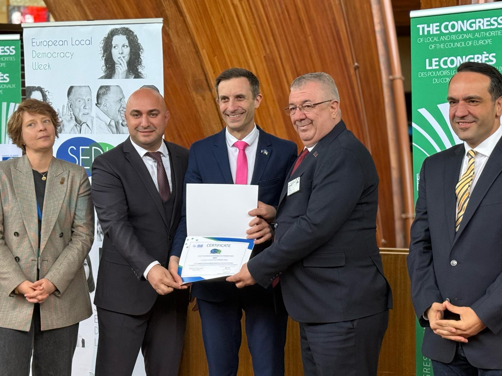 Edremit Belediyesi’ne Avrupa Konseyi’nden “Yerel Yönetim Ödülü”