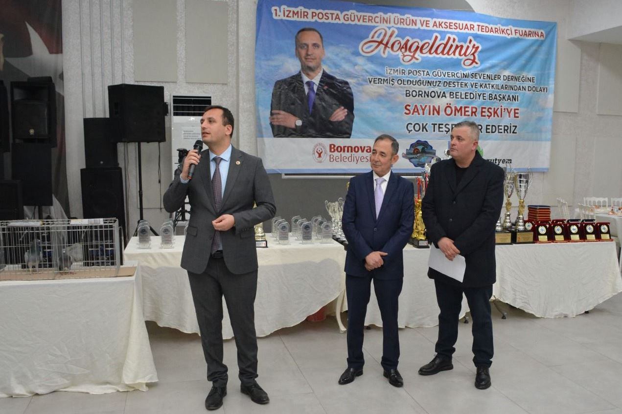 Posta güvercini tutkunları Bornova buluştu     Başkan Eşki’den geleneksel spora destek